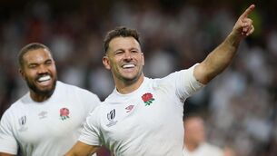 <p>NARROW ESCAPE: England's Danny Care celebrates scoring his side's second try against Samoa. Pic: Gareth Fuller/PA Wire</p>