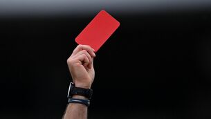 <p>FIERY SEMI: A general view of a red card. Photo by Piaras Ó Mídheach/Sportsfile</p>