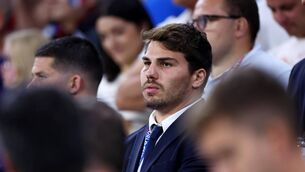 <p>WATCHING BRIEF: Antoine Dupont of Team France reacts during the game against Italy at Parc Olympiquein Lyon. Picture: Xavier Laine/Getty Images</p>