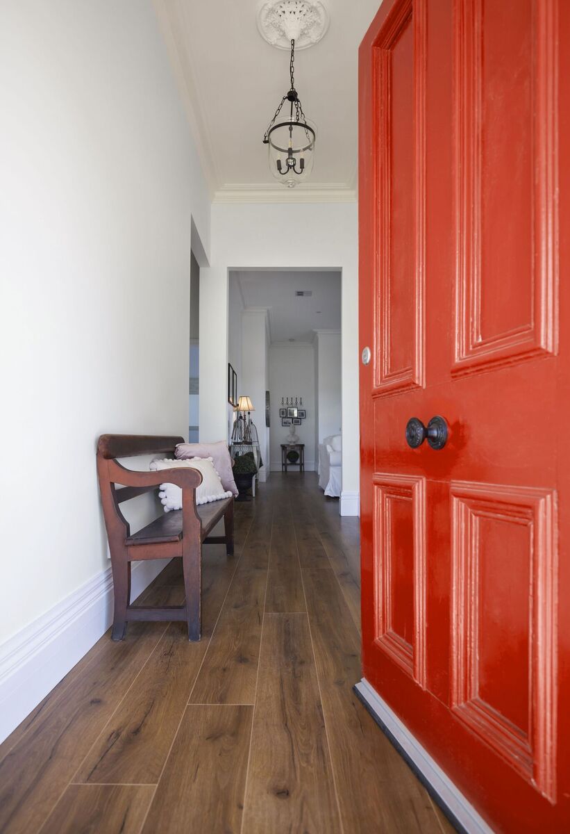  Curator Paints Merrion Square red.