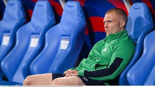 <p>SIT IT OUT: Keith Earls of Ireland before the 2023 Rugby World Cup Pool B match against Scotland. Pic: Brendan Moran/Sportsfile</p>