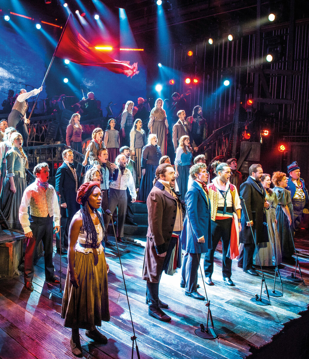 The 2019 cast of Les Misérables – The Staged Concert at the Gielgud Theatre, London. Pic: Michael Le Poer Trench.