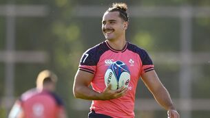 <p>MADE IT: James Lowe during an Ireland Rugby squad training session at Stade Omnisports des Fauvettes in Domont. Pic: Harry Murphy/Sportsfile</p>