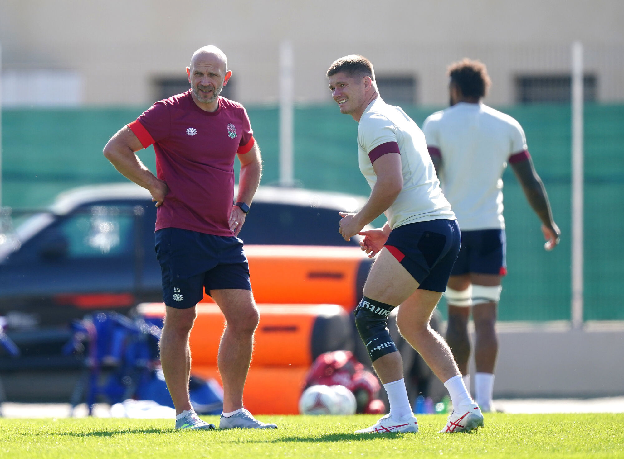 FARRELL GAMBLE: Owen Farrell during a training session. Pic: Mike Egerton/PA Wire.