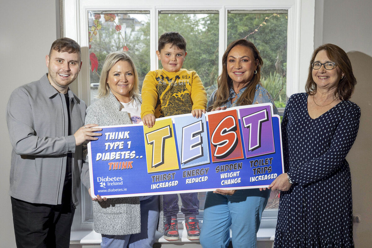 Photographed at the TEST Campaign Launch to raise awareness of Type 1 Diabetes and spotting the signs and symptoms: Jay Hickey, Eva and Danny Lee, Norah Casey and Professor Edna Roche (ICDNR). Photo: Conor Healy/Coalesce