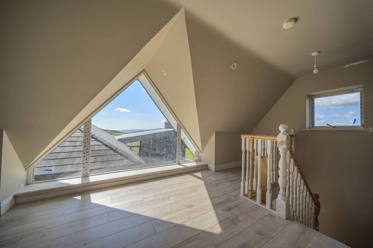 Floored upper floor of garage