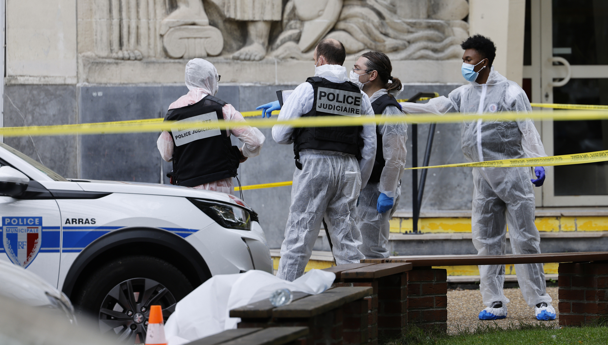 Teacher killed and two others hurt in stabbing at French school