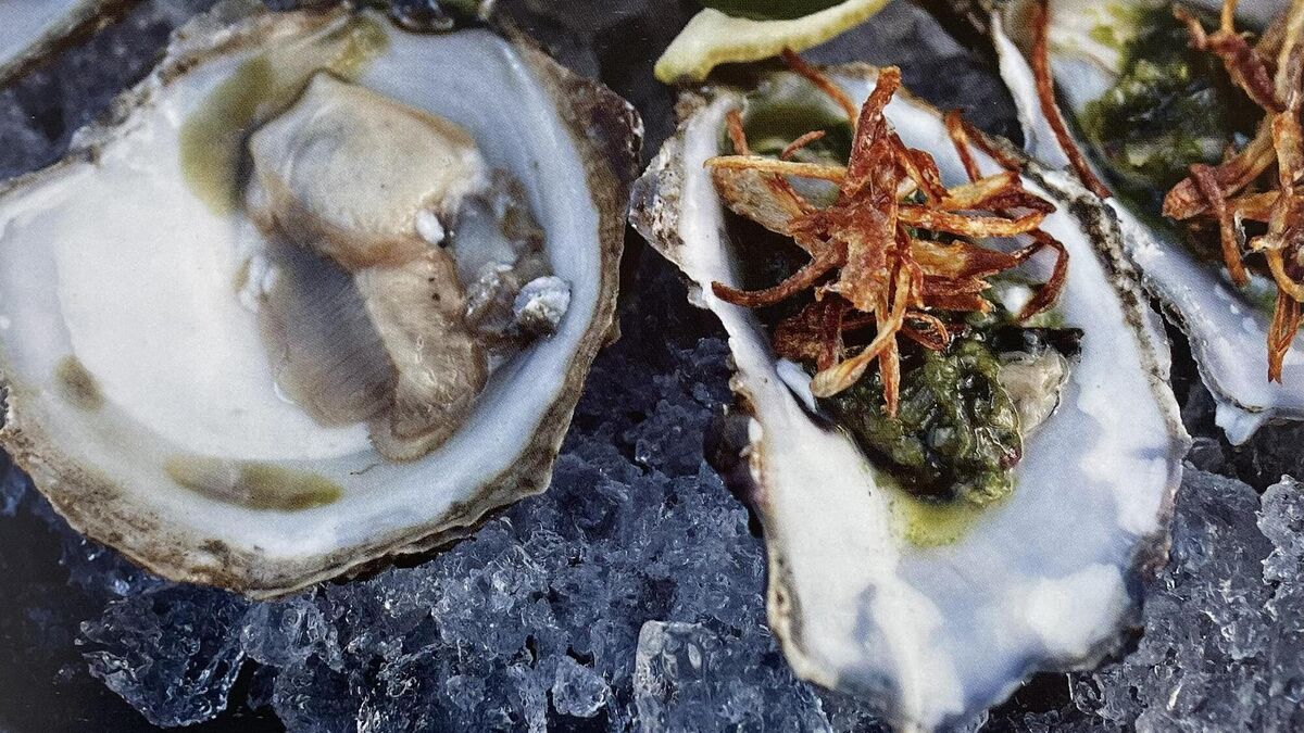 Oysters with Namjim and Crispy Onions