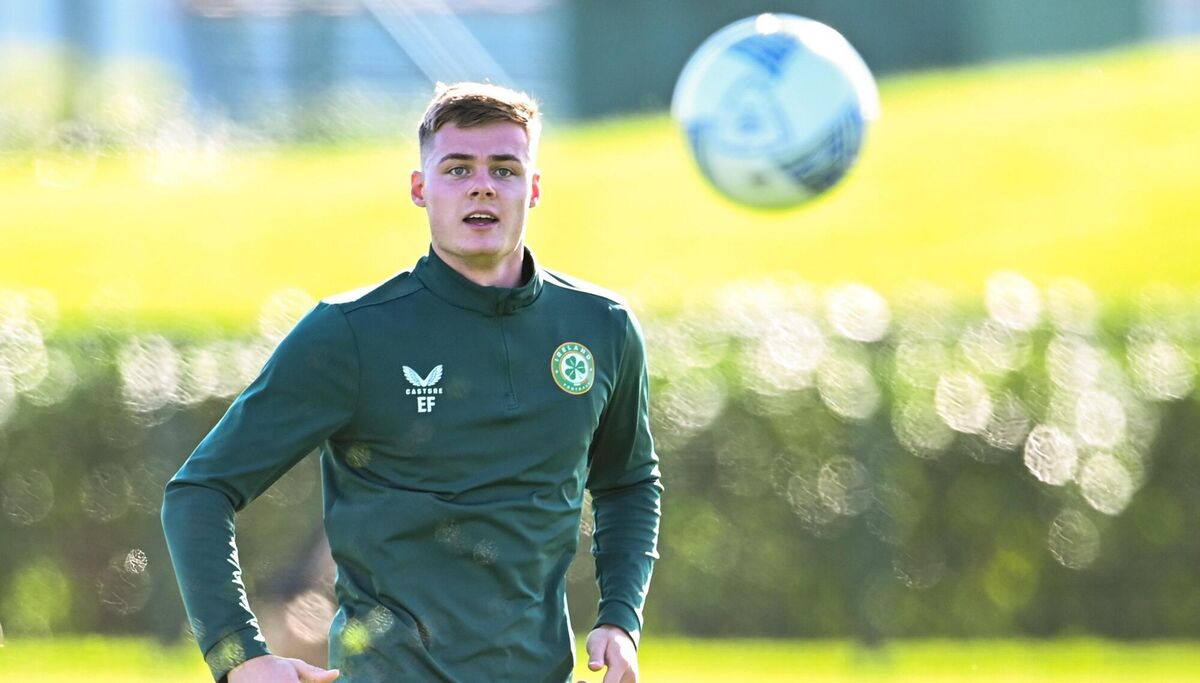 RETURNING FIREPOWER: Irish starlet  Evan Ferguson starts up front for Stephen Kenny's side. Pic: Stephen McCarthy/Sportsfile