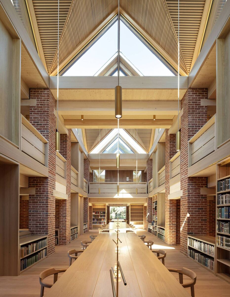 The interior of the library of Magdalene College, Cambridge. Picture: Nick Kane