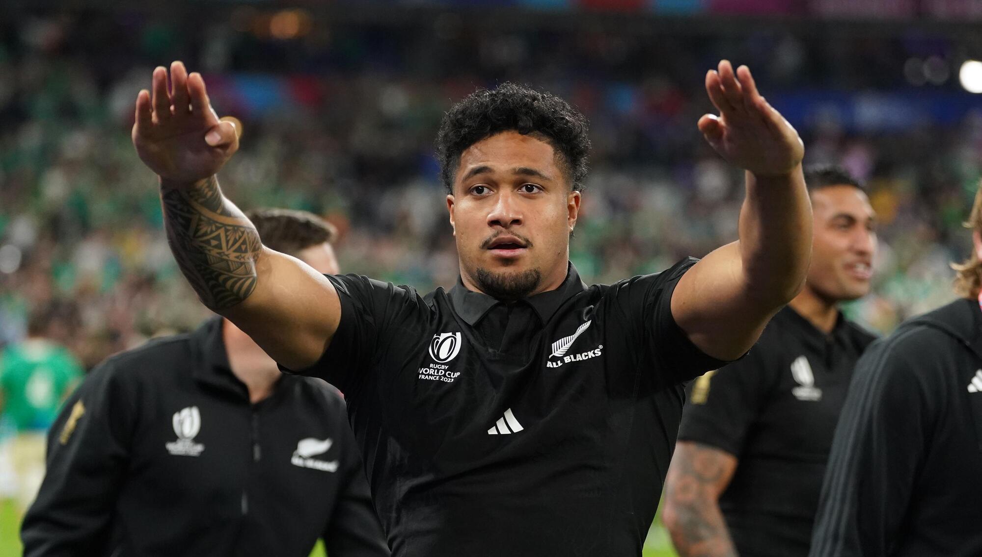 TRYSCORER: New Zealand's Leicester Fainga'anuku celebrates