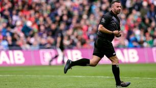 <p>Referee David Gough. </p>