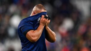 <p>SACRE BLEU: Reda Wardi of France after the 2023 Rugby World Cup quarter-final. Photo by Ramsey Cardy/Sportsfile</p>