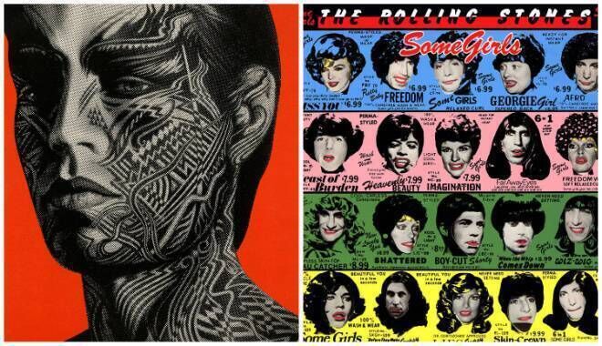 The covers of the Rolling Stones' Tattoo You and Some Girls' albums The covers of the Rolling Stones' Tattoo You and Some Girls' albums