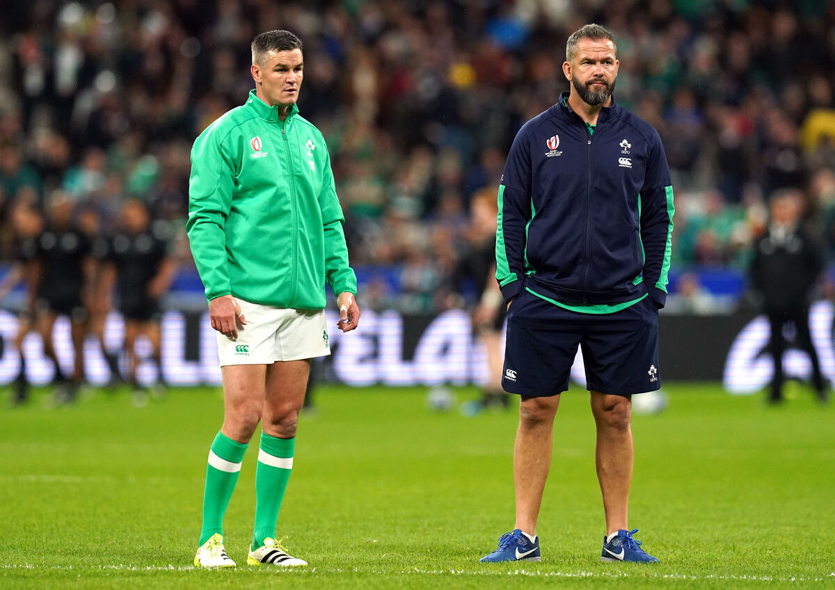 Ireland's Johnny Sexton (and head coach Andy Farrell. Ireland's Johnny Sexton (and head coach Andy Farrell.
