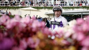 <p>Frankie Dettori poses at Ascot Racecourse on July 29, 2023 in Ascot, England. (Photo by Alan Crowhurst/Getty Images)</p>
