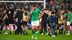 <p>OVER AND OUT: Jonathan Sexton of Ireland after his side's defeat against New Zealand at the Stade de France in Paris. Picture: Brendan Moran/Sportsfile</p>