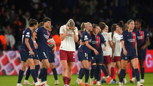 <p>DOWN AND OUT: Manchester United lost in Paris (Adam Davy/PA)</p>