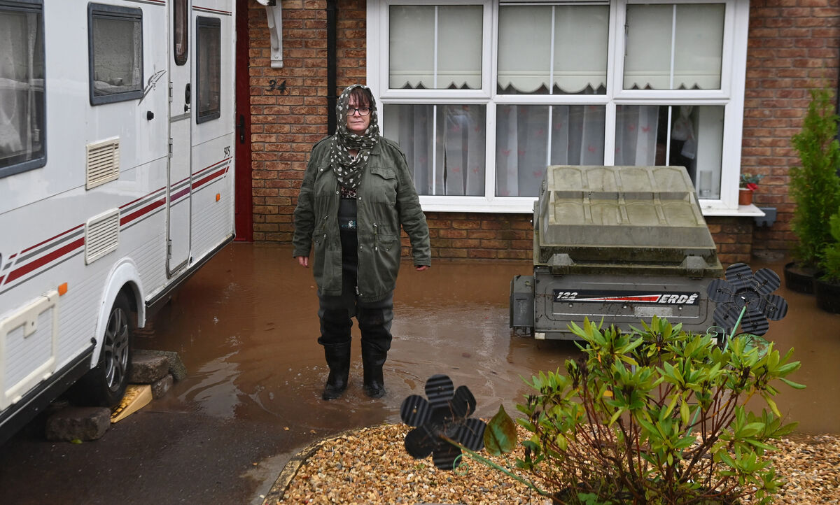A floodgate did not hold back the inundation at Mary ‘Pat’ Barrett's home in Glanmire. 'I suppose it could be worse, we could be in Gaza,' she said. Picture: Eddie O'Hare A floodgate did not hold back the inundation at Mary ‘Pat’ Barrett's home in Glanmire. 'I suppose it could be worse, we could be in Gaza,' she said. Picture: Eddie O'Hare