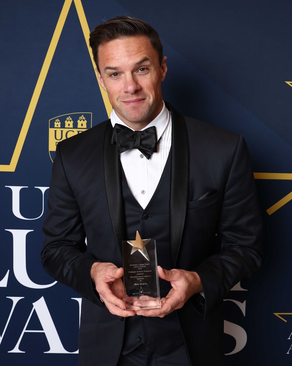 Niall Breslin, after being recognised at the 2022 UCD Alumni Awards. Pic: Marc O'Sullivan Niall Breslin, after being recognised at the 2022 UCD Alumni Awards. Pic: Marc O'Sullivan