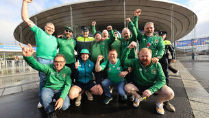 <p>ON TOUR: Ireland fans ahead of the game in Saint-Denis. Picture: INPHO/Billy Stickland</p>
