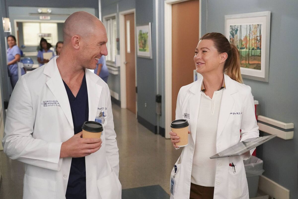 Richard Flood and Ellen Pompeo in Grey's Anatomy