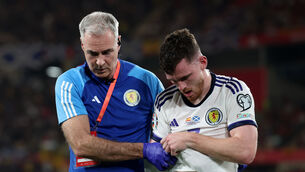 Liverpool left-back Andy Robertson faces three months out as he is to undergo surgery on a shoulder problem (Isabel Infantes/PA)