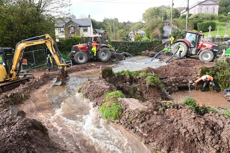 Contractor Sorensen helped prevent major flooding in Glanmire. The engineering company are currently working on the Glashaboy Flood Relief Scheme in the town and were able to divert flood water away from Hazelwood Shopping Centre. Picture: Larry Cummins Contractor Sorensen helped prevent major flooding in Glanmire. The engineering company are currently working on the Glashaboy Flood Relief Scheme in the town and were able to divert flood water away from Hazelwood Shopping Centre. Picture: Larry Cummins