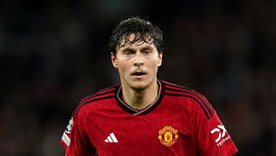 Manchester United’s Victor Lindelof captained the Sweden side whose match against Belgium was abandoned on Monday (Martin Rickett/PA)