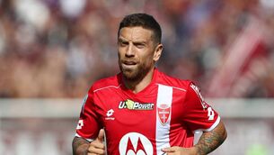 <p>BAN: Alejandro 'Papu' Gomez of AC Monza. Pic: Marco Luzzani/Getty Images</p>