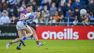 <p>KEY MOMENT: Shane Walsh of Kilmacud Crokes scores his side's first goal despite the best efforts of Cathal Flahety of Ballyboden St Endas during the Dublin County Senior Club Football Championship Final between Kilmacud Crokes and Ballyboden St Endas at Parnell Park in Dublin. Pic: Brendan Moran/Sportsfile</p>