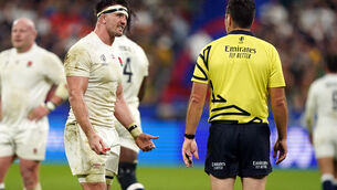 <p>Tom Curry played in England’s semi-final loss to South Africa on Saturday. Pic: Mike Egerton/PA</p>