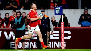 <p>COMEBACK: Munster’s Andrew Conway scores a try. Picture: ©INPHO/Ryan Byrne</p>