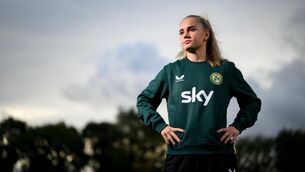 <p>READY TO START: Izzy Atkinson poses for a portrait during a Republic of Ireland women media conference at Castleknock Hotel in Dublin. Photo by Stephen McCarthy/Sportsfile</p>