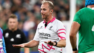 <p>FINAL REFEREE: England's Wayne Barnes to take charge of the RWC Final between New Zealand and South Africa. Pic: ©INPHO/Photosport/Andrew Cornaga</p>