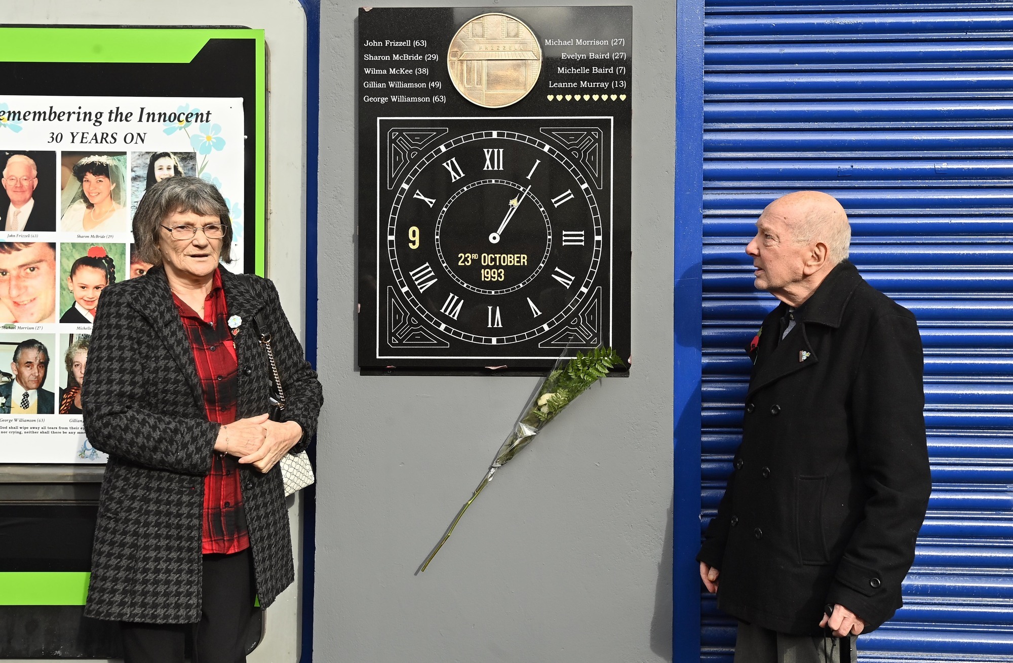 Families of Shankill Road bomb victims unveil memorial on anniversary of attack