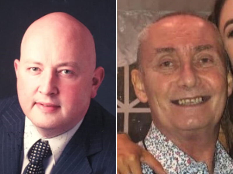 Aidan Moffitt, 42, (left) and Michael Snee, 58. Aidan Moffitt, 42, (left) and Michael Snee, 58.