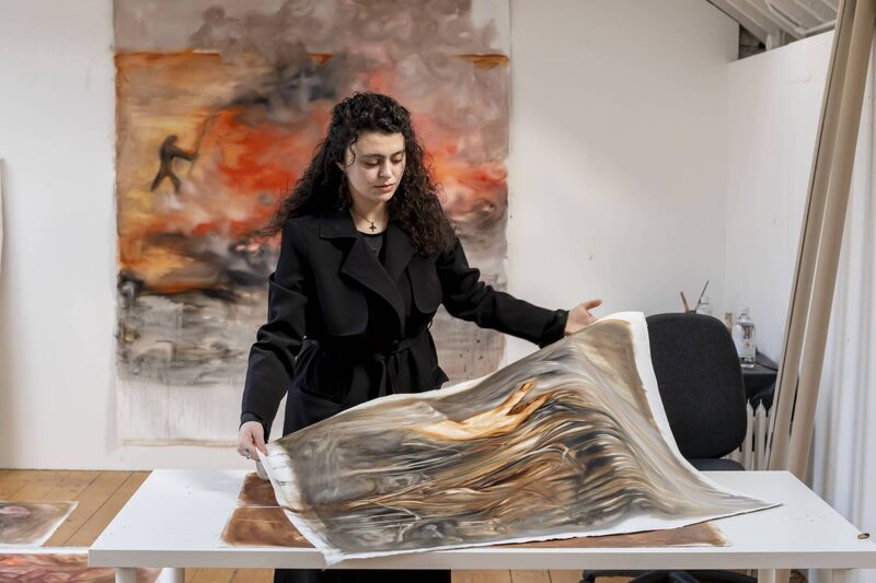 Sana Shahmuradova Studio, IMMA Production Residency Partnership with EVA International, April 2023. Pic: Louis Haugh Sana Shahmuradova Studio, IMMA Production Residency Partnership with EVA International, April 2023. Pic: Louis Haugh