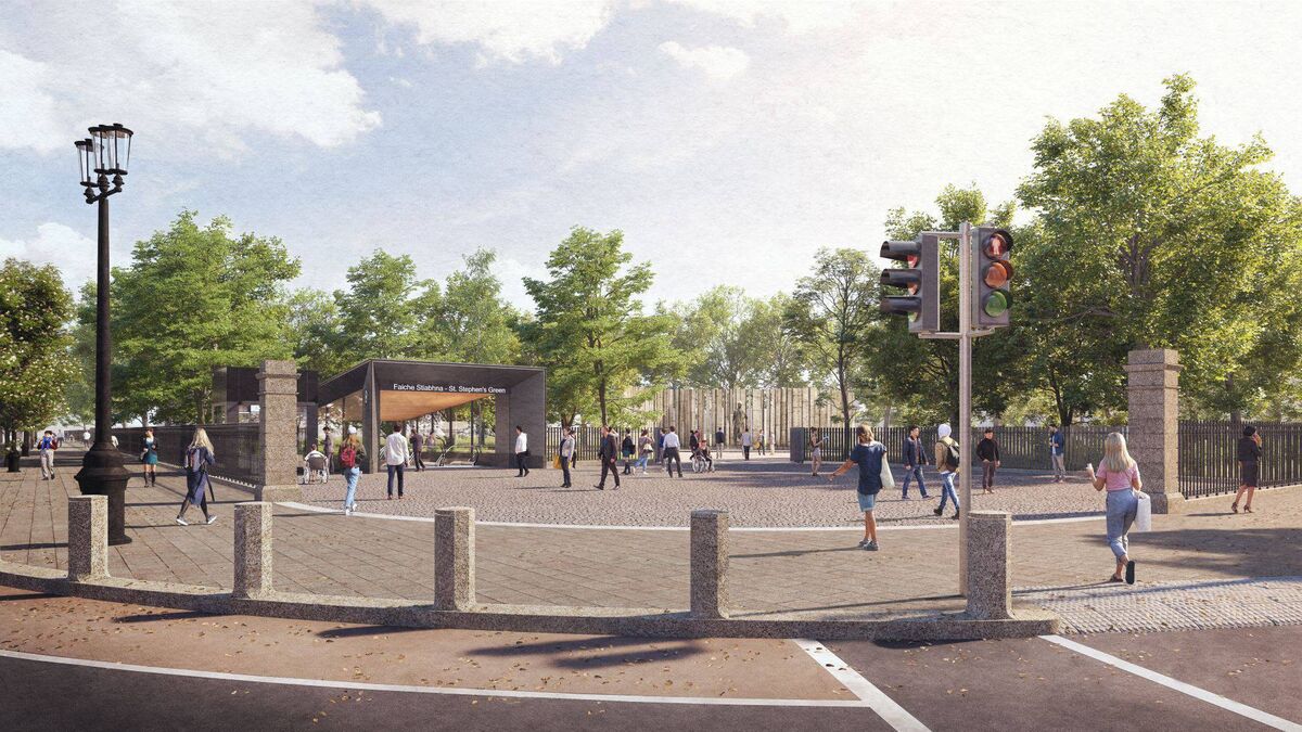 MetroLink rail project: an artist impression of St Stephen's Green entrance.