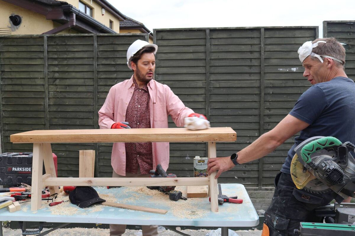 Presenter Brian Dowling and builder Trevor get busy with a transformation project at the home of the Murphy family.