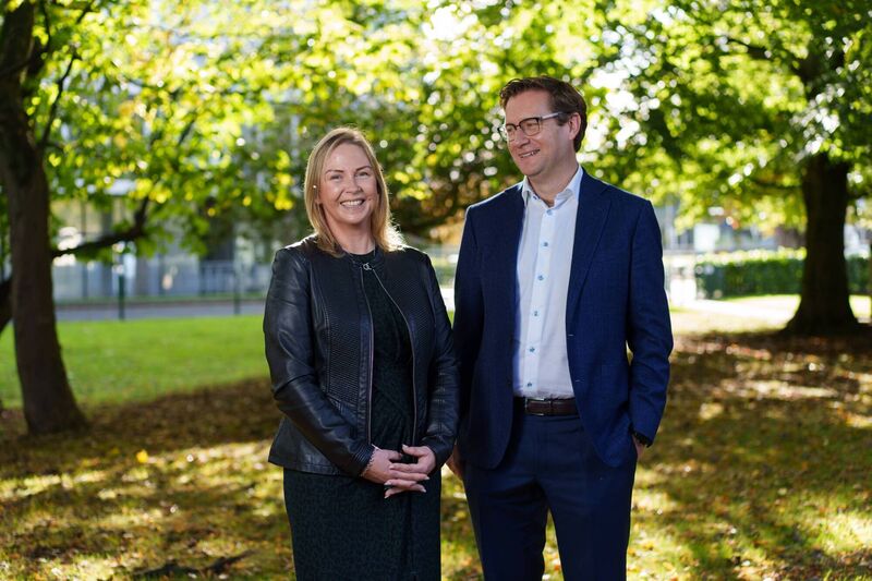 Jeannine Davis with Professor Donal Brennan: Picture: Fran Veale/Julien Behal Photography Jeannine Davis with Professor Donal Brennan: Picture: Fran Veale/Julien Behal Photography
