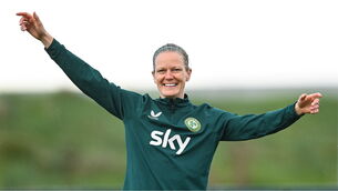 <p>SUPREME SERVANT: Diane Caldwell during a Republic of Ireland WNT training session. Pic: Stephen McCarthy/Sportsfile</p>