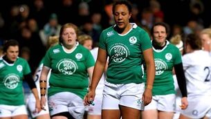 Sophie Spence dejected after England scored there second try 17/3/2017