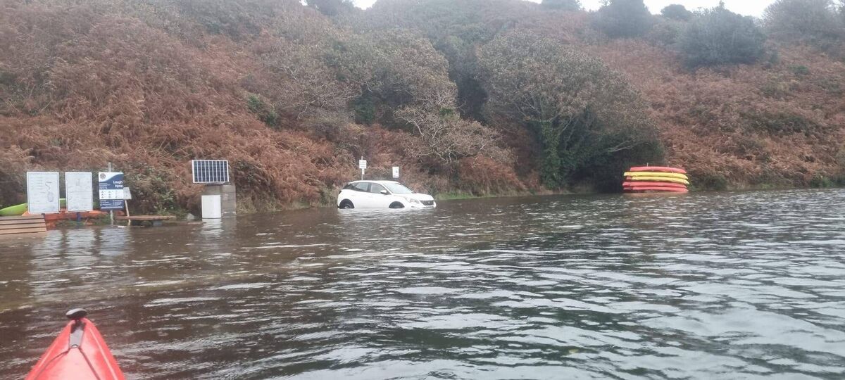 Pictures of a flooded Lough Hyne this evening, posted on Facebook by kayak instructor &amp; guide Jim Kennedy of Atlantic Sea Kayaking. Picture: Jim Kennedy