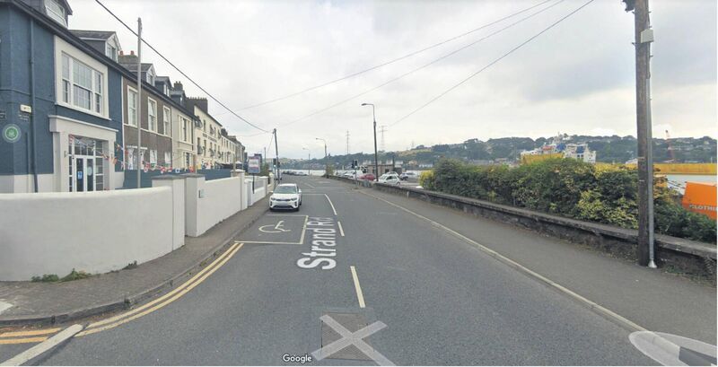 Another part of Strand Rd in Monkstown, Cork Harbour, as it appears now and, below, how it is planned to look after the works. Pictures: Cork County Council
