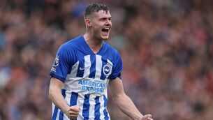 <p>ANOTHER MILESTONE: Brighton and Hove Albion's Evan Ferguson celebrates scoring the opening goal at the weekend. Photo credit: Steven Paston/PA Wire.</p>