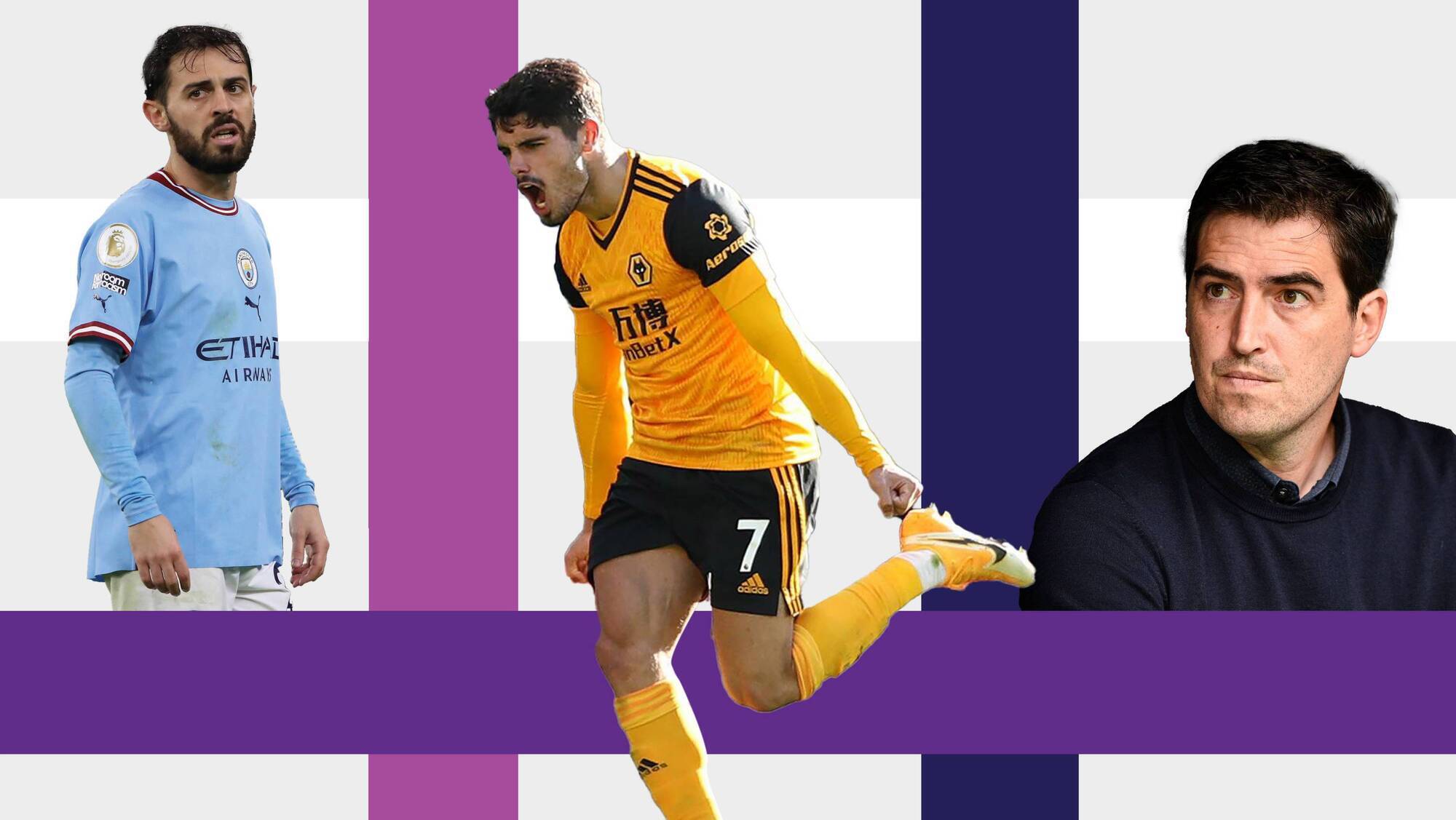 Pedro Neto, Bernardo Silva, Andoni Iraola.
