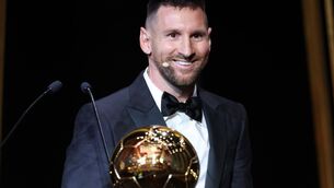 <p>WINNER: Lionel Messi claims an eighth Ballon D'Or Ceremony at Theatre Du Chatelet in Paris, France. Pic: Pascal Le Segretain/Getty Images)</p>