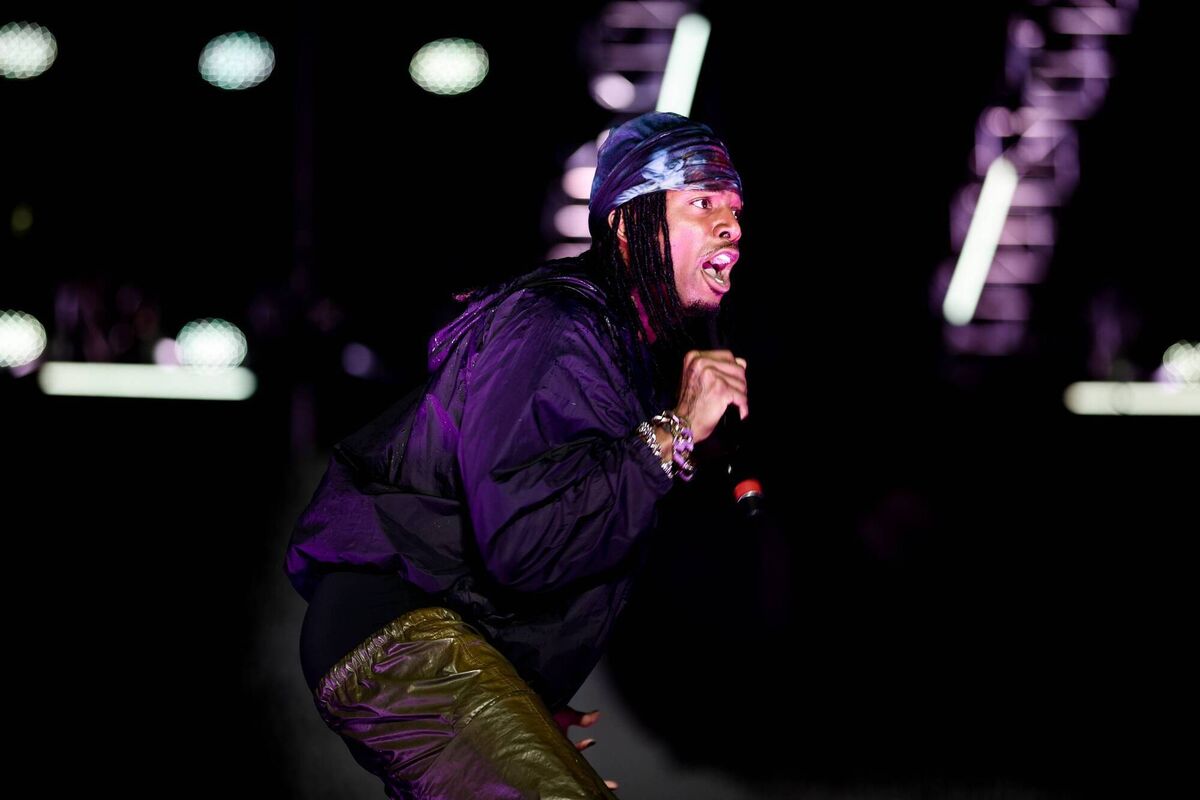Playboi Carti performs on stage during Rolling Loud at Hard Rock Stadium on July 23, 2021 in Miami Gardens, Florida. Playboi Carti performs on stage during Rolling Loud at Hard Rock Stadium on July 23, 2021 in Miami Gardens, Florida.