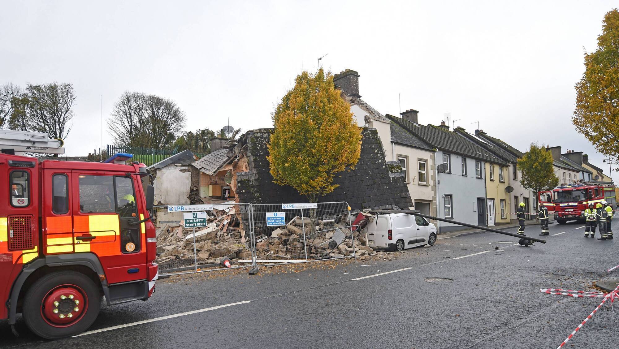 'A miracle no one killed': Five hospitalised after pub collapses into street in Mayo town
